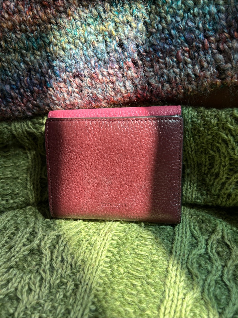 Coach Georgie Small Wallet Colorblock Pebbled Leather Style C4089 - Picture 4 of 12